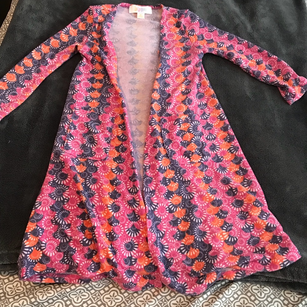 Toddler girl Lularoe Sariah Cardigan size 2